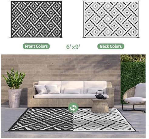 GENIMO Outdoor Rug, Waterproof Plastic Rugs - Image 3