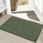 BEQHAUSE Dirt Trapper Door Mat 20" x 32", Non-Slip Washable Doormats by BEQHAUSE