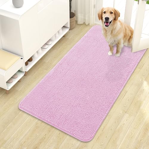 OLANLY Dog Door Mat for Muddy Paws 44x24, Super Absorbent Chenille Mud Mat by OLANLY