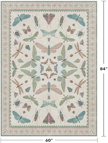 5x7 Pink and Green Nursery Rug - Image 2