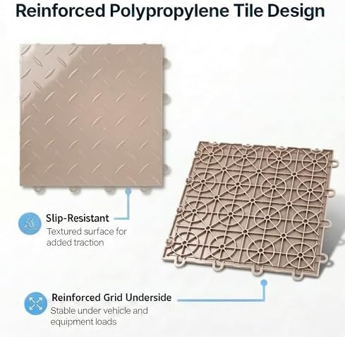 Nitro Tiles by FlooringInc 12" x 12" Interlocking Garage Floor Tiles, Diamond - Image 5