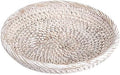 Hipiwe Small Key Basket Bowl for Entryway 7.6" Round Woven Wicker Basket by Hipiwe
