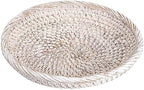 Hipiwe Small Key Basket Bowl for Entryway 7.6" Round Woven Wicker Basket by Hipiwe