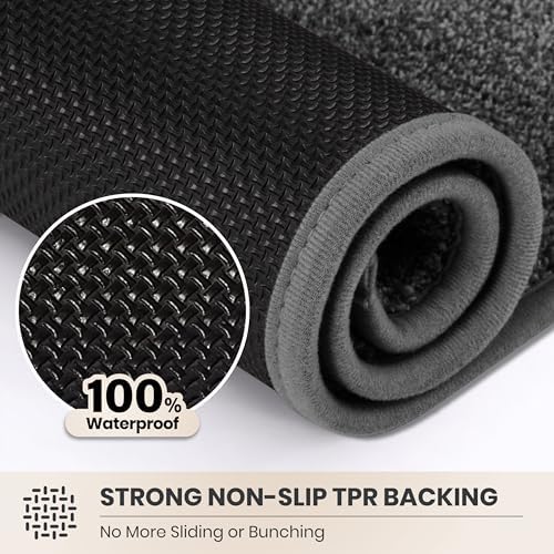 PURRUGS Area Rug, Light Grey-Dark Grey - Image 5