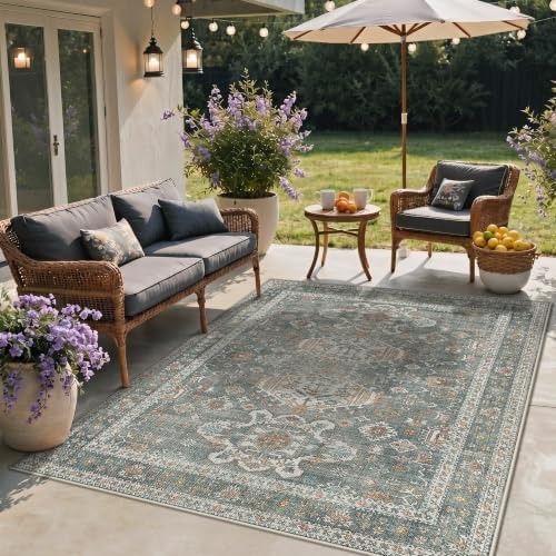 GENIMO 8x10 Outdoor Rug, Washable Quick Dry - Image 7
