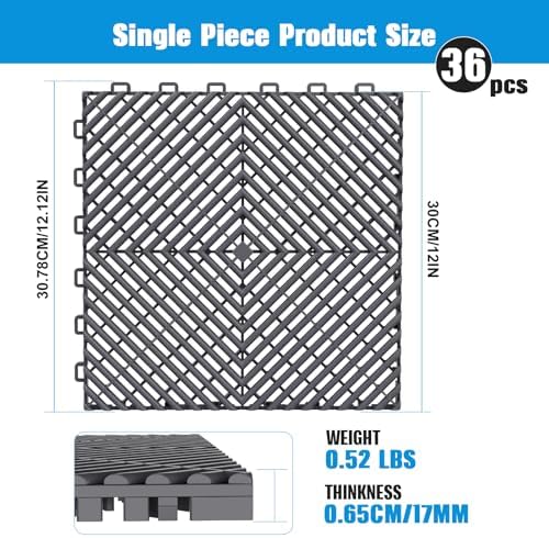 Jocoevol 36-Pcs Interlocking Tile, Non-Slip Heavy-Duty Polypropylene Splicing - Image 2