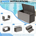 Outdoor Storage Box Waterproof, 110 Gallon Deck Box - Image 6