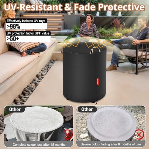 QH.HOME Fire Pit Cover for Ninja Fireside 360 Fire Pit 600D 100% Waterproof - Image 5