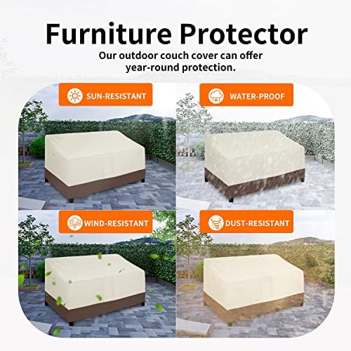 Easy-Going Heavy Duty Outdoor Bench Couch Cover, 85Wx37Dx35H inch - Image 5