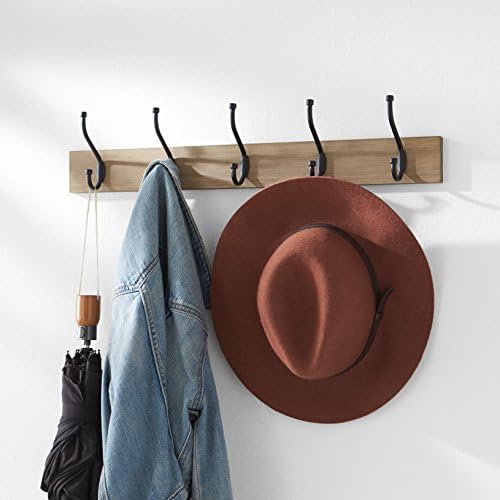 Amazon Basics Rectangular Farmhouse Wall-Mounted Coat Rack - Image 6