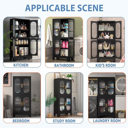 GAIOUS Black Kitchen Pantry Cabinet, Storage Cabinet - Image 6