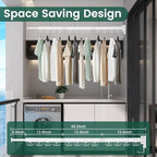 Kelisiting Wall Mounted Clothes Drying Rack, Laundry Drying Rack Wall Mount - Image 2