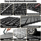Interlocking Decking 16 Pack Plastic 12"x12" Deck Tiles Outdoor Dark Gray A - Image 5