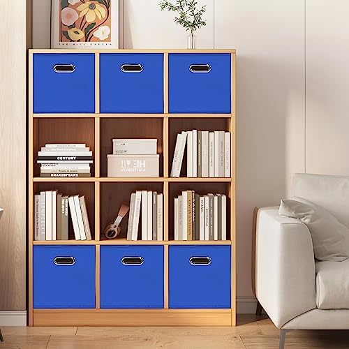 Black Foldable Storage Cubes Bins, Fabric Storage Box Cubes Organizer Baskets - Image 4