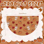 Tinideya Fall Doormat Semicircle Welcome Doormat Brown Orange 27.56'' - Image 2