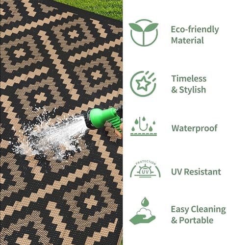GENIMO Outdoor Rug, Waterproof Plastic Rugs - Image 5