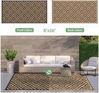 GENIMO Outdoor Rug, Waterproof Plastic Rugs 8'x16' - Image 2