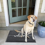 AAZZKANG Welcome Mat Outdoor Indoor Non Slip Front Door Mats Black - Image 5