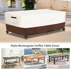 Outdoor Patio Coffee Table Cover, Waterproof Rectangular Patio Side Table Cover - Image 3