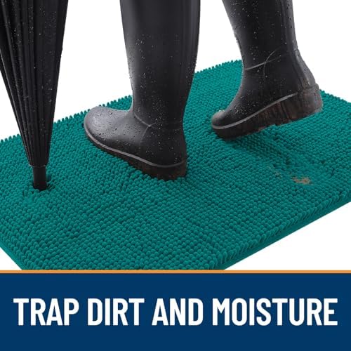 OLANLY Dog Door Mat for Muddy Paws 47x24, Super Absorbent Chenille Mud Mat - Image 2