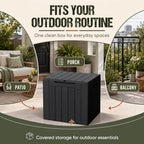 Flamaker Deck Box 30 Gallon, Waterproof Resin Small Storage Box - Image 6