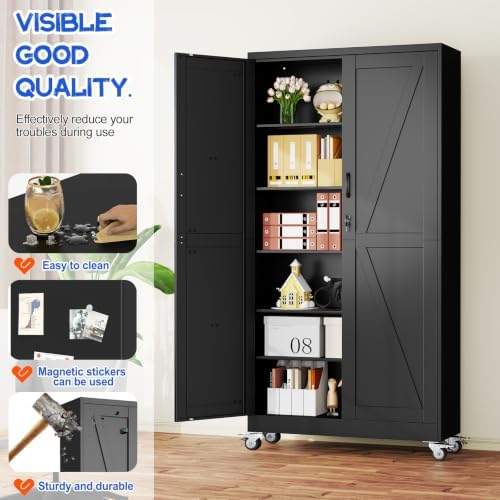 GAIOUS 78.7" Tall Metal Storage Cabinet - Image 3