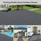 44 Interlocking Deck Tiles, 12x12 Plastic Patio Tiles - Image 6
