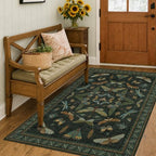 Dark Green 4x6 Washable Area Rug - Image 3