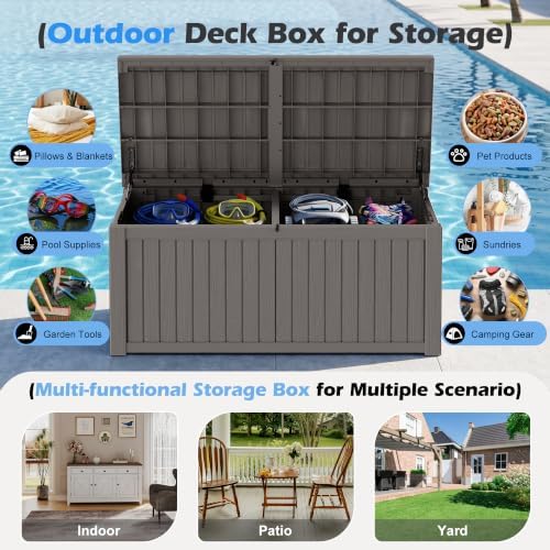 Outdoor Storage Box Waterproof, 200 Gallon Deck Box - Image 4