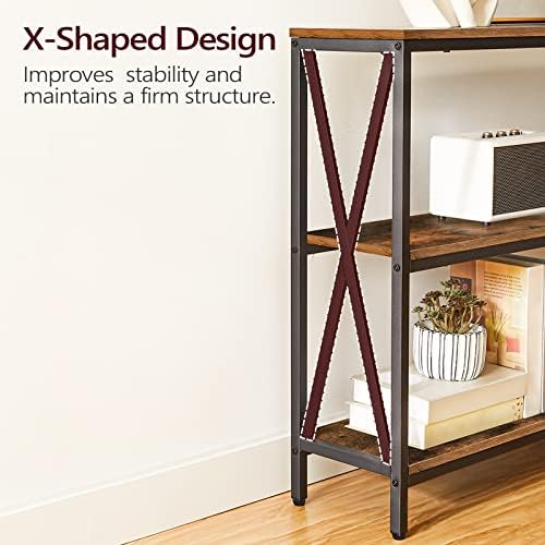 MAHANCRIS 55" Sofa Table, Industrial Console Table, 3-Tier Entryway Table - Image 5