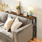 MAHANCRIS 55" Sofa Table, Industrial Console Table, 3-Tier Entryway Table - Image 4
