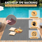 Grefinity Marine Carpet, 5 FT x 25 FT Smoke Gray Indoor Outdoor Carpet - Image 5
