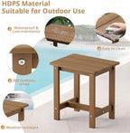 LUE BONA Outdoor Side Table Set of 2, HDPS Small Outdoor Table, Adirondack Side - Image 5