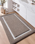 Color&Geometry Extra Soft Bathroom Rugs 44x24, Absorbent Microfiber Bath Rug by COLORG