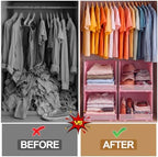 Remerry 3 Pcs Stackable Closet Organizers and Storage Basket - Image 4