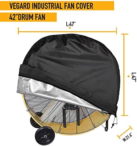 Industrial 42" Direct-Drive Drum Fan Cover, Outdoor Fan, Waterproof&Dustproof - Image 2