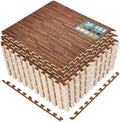 Sorbus Interlocking Wood Grain Foam Floor Tiles by Sorbus
