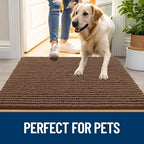 OLANLY Dog Door Mat for Muddy Paws 40x32, Extra Absorbent Chenille Mud Mat - Image 6
