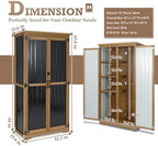 Outdoor Storage Cabinet with Shelves, Weatherproof Tool Shed - Image 2