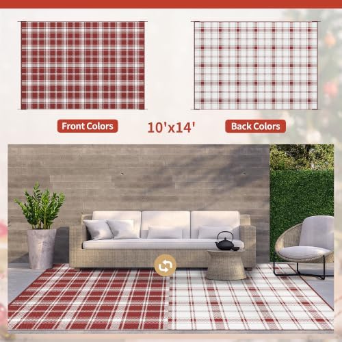 GENIMO Outdoor Rug, Waterproof Plastic Rugs - Image 2