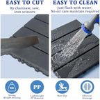 Plastic Interlocking Deck Tiles 27 Pack 12"x12" | Non-Slip Tool-Free Waterproof - Image 3