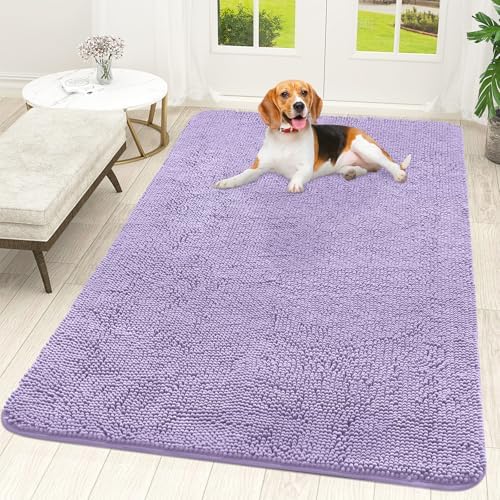OLANLY Dog Door Mat for Muddy Paws 59x35, Super Absorbent Chenille Mud Mat by OLANLY
