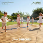Acacia Wood Interlocking Deck Tiles, Patio & Backyard Tile, 12 in - Image 3