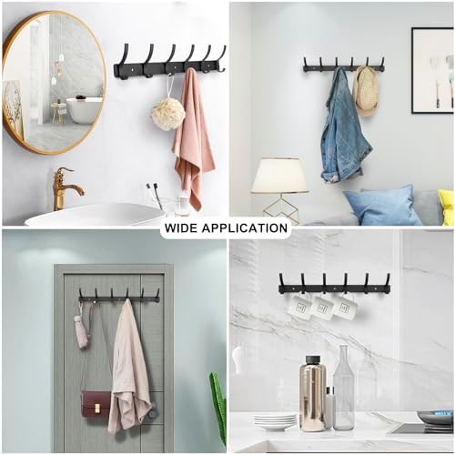 Coat Rack Wall Mounted, 6 Coat Hooks - Image 4