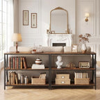 MAHANCRIS 55" Sofa Table, Industrial Console Table, 3-Tier Entryway Table - Image 3