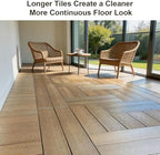 JJWOOD 2-Inch Thick Interlocking Deck Tiles, Elevated Outdoor Floor Tiles - Image 6