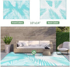 GENIMO Outdoor Rug, Waterproof Plastic Rugs 10'x14' - Image 2
