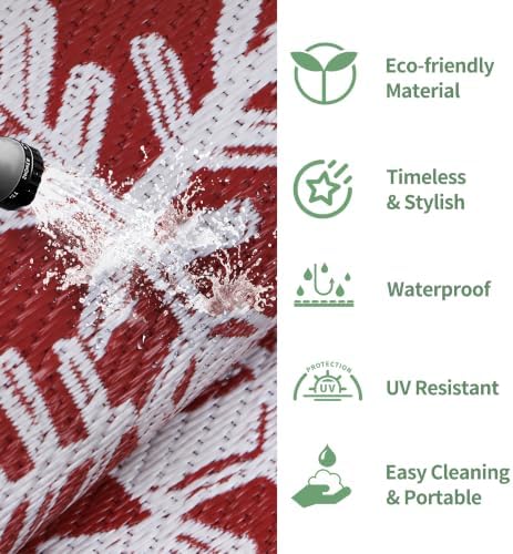 GENIMO Outdoor Rug, Waterproof Plastic Rugs - Image 7