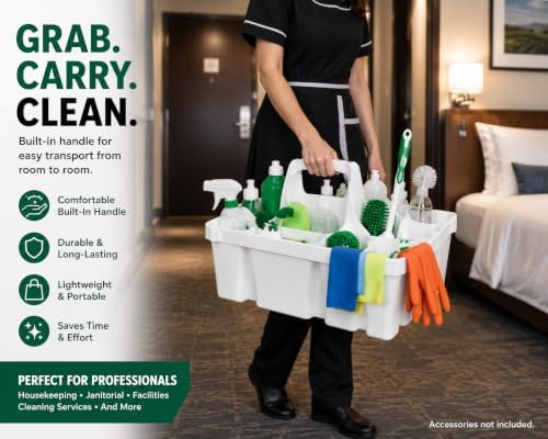 Tribello Libman Maid Caddy Cleaning Organizer, Heavy-Duty Janitorial Carry Caddy - Image 5