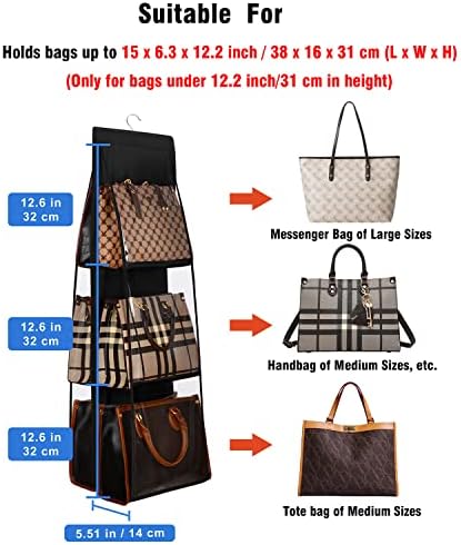 Lirex Medium and Large Handbag Hanging Purse Organizer - Image 3